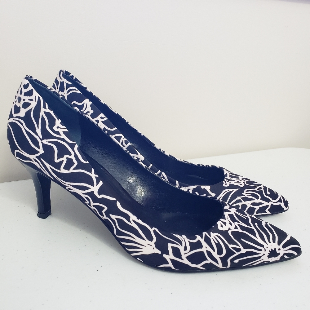 Nine West Shoes Floral High Heel Black Size 9